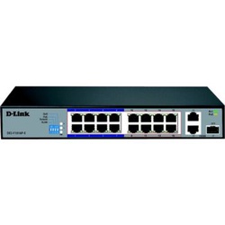 D-Link DES-F1016P-E 16-port Fast Ethernet Unmanaged Long Range 250m PoE+ Surveillance Switch
