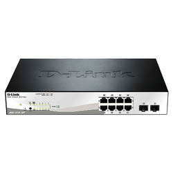 D-Link DGS-1210-10P 8-ports 10/100/1000Base-T PoE + 2 SFP ports Smart Switch