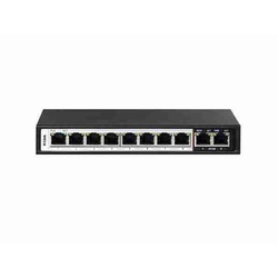 Dlink DGS-F1010P-E 250M 10-Port 1000Mbps Switch with 8 PoE Ports and 2 Uplink Ports